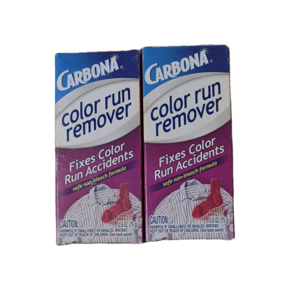 Lot Of 2 Carbona Color Run Remover, 2.6 Ounce